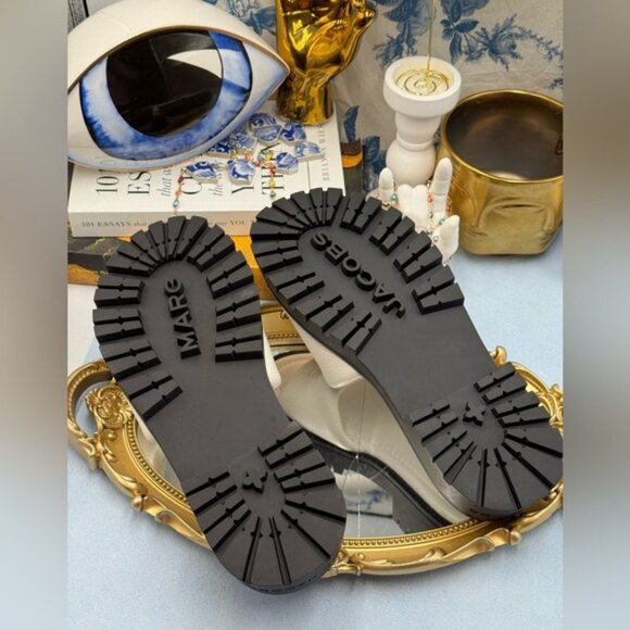 🆕 MARC JACOBS 🧿 NWOB The Lug Sole Slide Sandal, White Leather - Sz 38 US 8 - Picture 12 of 12